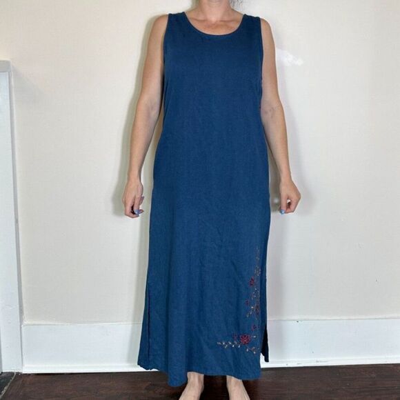 Vintage Denim Maxi Dress Size Medium - Picture 4 of 7